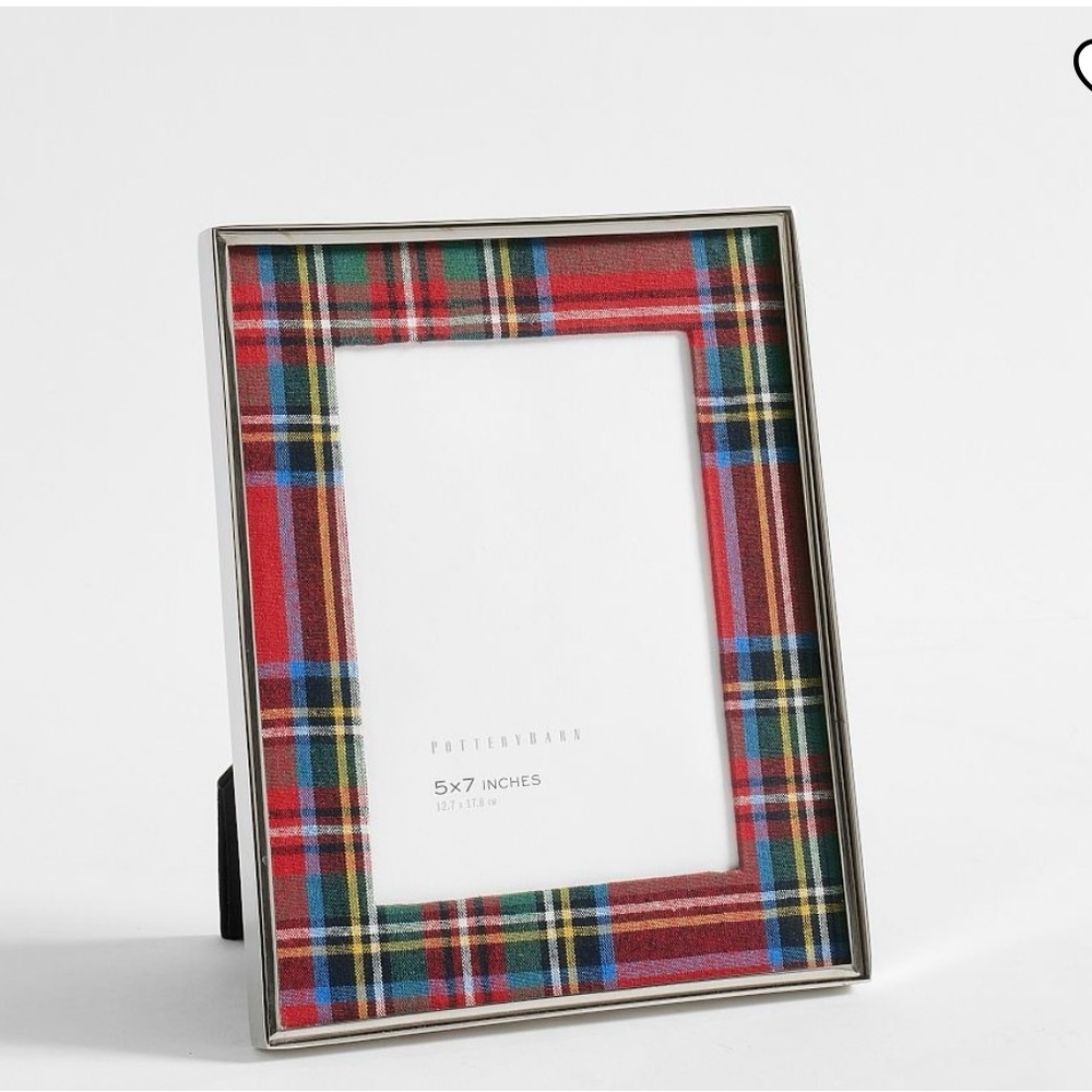 Pottery Barn Plaid Frame - Black and Red